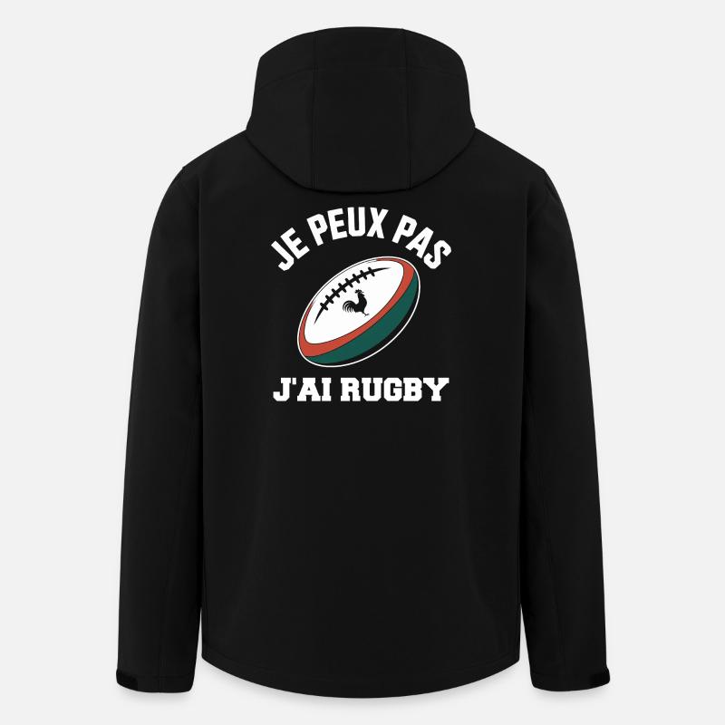 Je Peux Pas J'ai Rugby - Veste softshell homme en polyester recyclé Stanley/Stella - noir