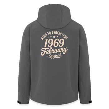 Février 1969 - February 1969 - Men’s Recycled Softshell Jacket by Stanley/Stella - black - Back - AI Model Male 185 light (185cm)