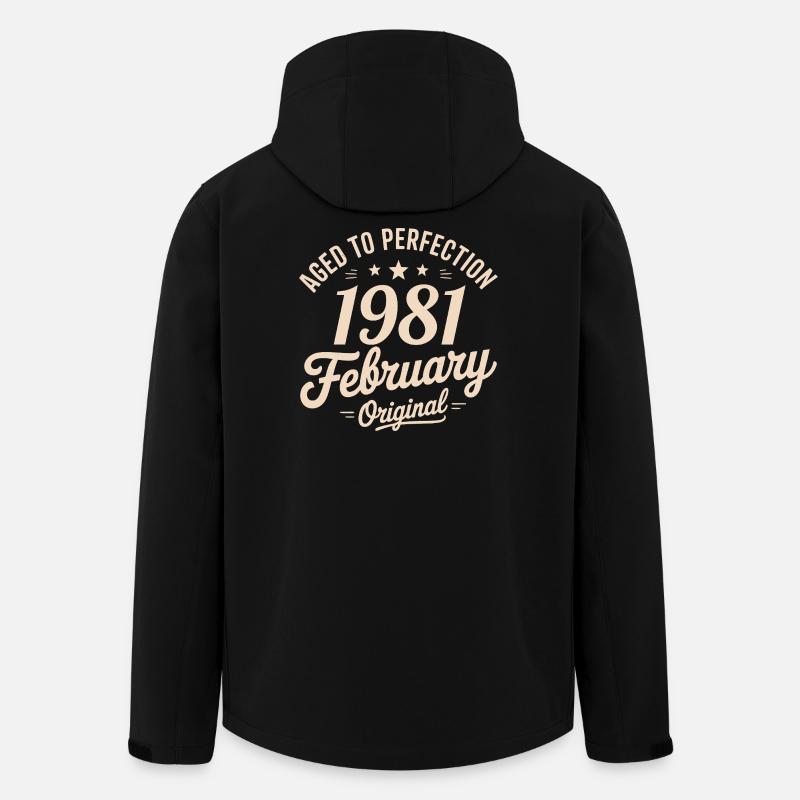 Février 1981 – Februar 1981 - Recycelte Männer Softshell-Jacke von Stanley/Stella - Schwarz