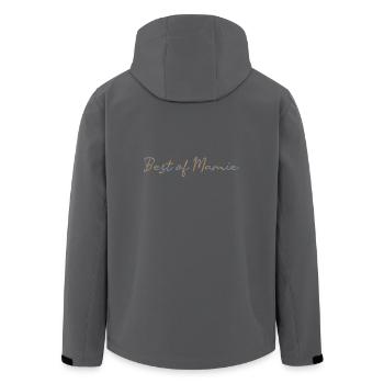 OMA. MUTTERTAG. ALLES GUTE ZUM GEBURTSTAG OMA. ICH LIEBE DICH - Recycelte Männer Softshell-Jacke von Stanley/Stella - Schwarz - Hinten - AI Model Male 185 light (185cm)