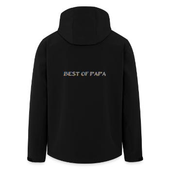ALLES GUTE ZUM GEBURTSTAG, PAPA. PAPA. VATERTAG. VATER - Recycelte Männer Softshell-Jacke von Stanley/Stella - Schwarz - Hinten - AI Model Male 185 light (185cm)