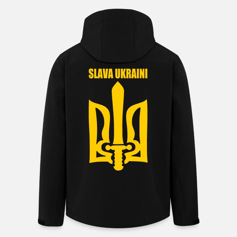 Slava ukraini - Veste softshell homme en polyester recyclé Stanley/Stella - noir
