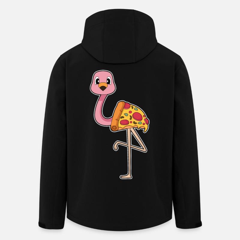Pizza aux flamants roses - Veste softshell homme en polyester recyclé Stanley/Stella - noir