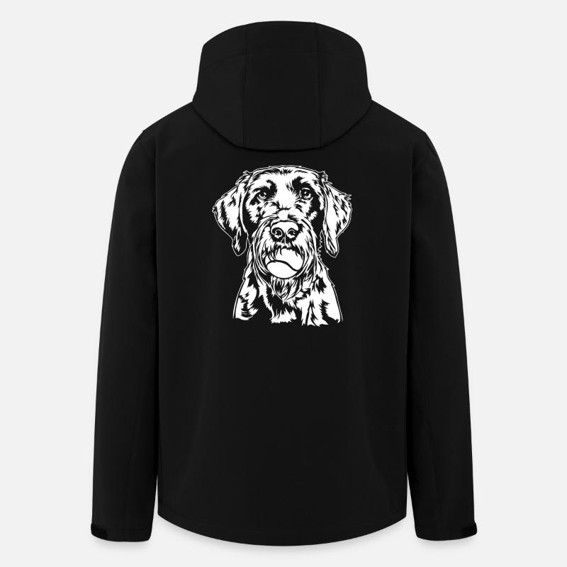 Tysk Ruhåret Boldbold Junkie Hunde Wilsigns - Stanley/Stella herre softshelljakke i genanvendt polyester - sort
