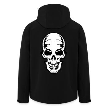 Gothic Gothic Schädel tot Tod Kopf 106 - Recycelte Männer Softshell-Jacke von Stanley/Stella - Schwarz - Hinten - AI Model Male 185 light (185cm)
