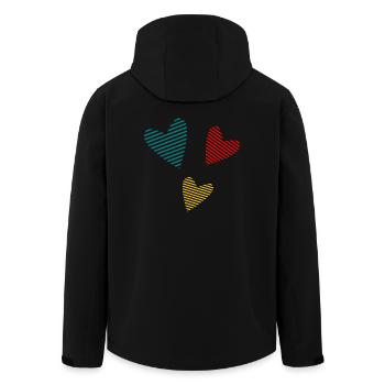 ALLES GUTE ZUM GEBURTSTAG. ALLES GUTE ZUM GEBURTSTAG. JAHRESTAG. - Recycelte Männer Softshell-Jacke von Stanley/Stella - Schwarz - Hinten - AI Model Male 185 light (185cm)