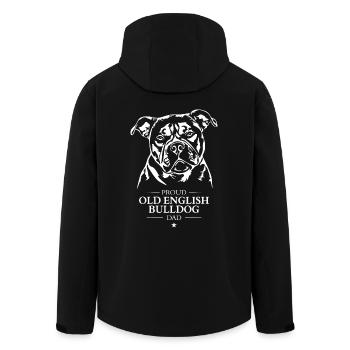 Old English Bulldog Dad Hunde Hund OEB Wilsigns - Recycelte Männer Softshell-Jacke von Stanley/Stella - Schwarz - Hinten - AI Model Male 185 light (185cm)