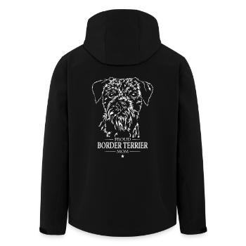 Border Terrier Mom Hunde Hund Wilsigns - Recycelte Männer Softshell-Jacke von Stanley/Stella - Schwarz - Hinten - AI Model Male 185 light (185cm)