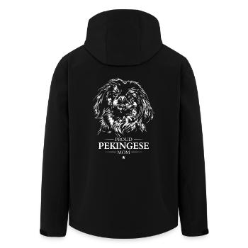 Pekingese Mom Hunde Hund Wilsigns - Recycelte Männer Softshell-Jacke von Stanley/Stella - Schwarz - Hinten - AI Model Male 185 light (185cm)