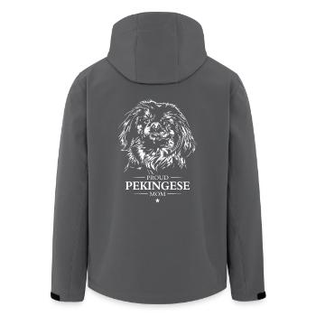 Pekingese Mom Hunde Hund Wilsigns - Recycelte Männer Softshell-Jacke von Stanley/Stella - Anthrazit - Hinten - AI Model Male 185 light (185cm)