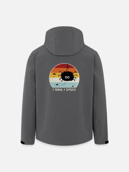 I Think I Spider Retro - Men’s Recycled Softshell Jacket by Stanley/Stella - black
