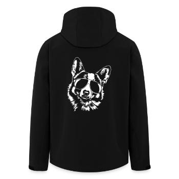 Corgi frais GALLOIS - Veste softshell homme en polyester recyclé Stanley/Stella - noir - Dos - AI Model Male 185 light (185cm)
