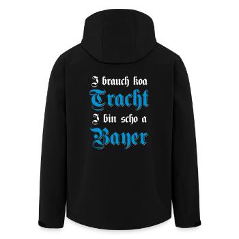 & Wiesn Tracht bayrisches Geschenk - Recycelte Männer Softshell-Jacke von Stanley/Stella - Schwarz - Hinten - AI Model Male 185 light (185cm)
