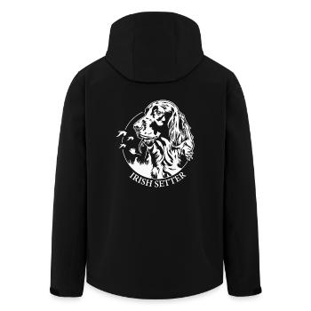 Irish Setter Hunting Dog Hunting Dogs Dogs Wilsigns - Men’s Recycled Softshell Jacket by Stanley/Stella - black - Back - AI Model Male 185 light (185cm)