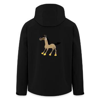 cheval 01 - Veste softshell homme en polyester recyclé Stanley/Stella - noir - Dos - AI Model Male 185 light (185cm)