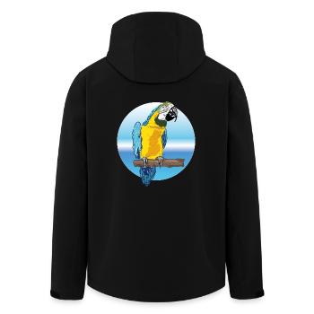 Perroquet - Veste softshell homme en polyester recyclé Stanley/Stella - noir - Dos - AI Model Male 185 light (185cm)