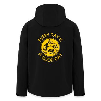 Buddha - Every Day Is A Good Day - Recycelte Männer Softshell-Jacke von Stanley/Stella - Schwarz - Hinten - AI Model Male 185 light (185cm)