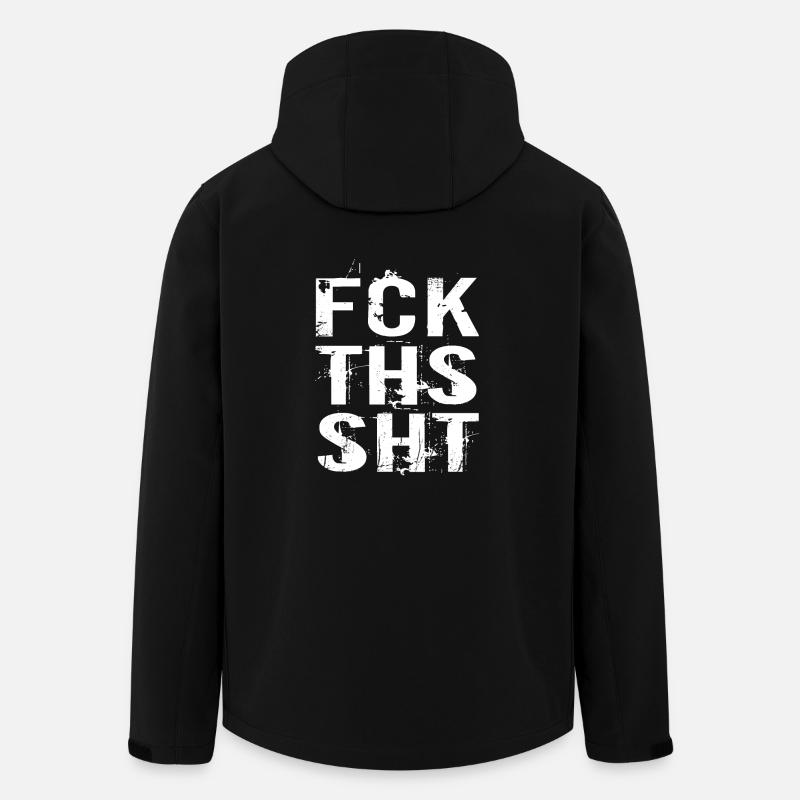 FCK THS SHT - Men’s Recycled Softshell Jacket by Stanley/Stella - black