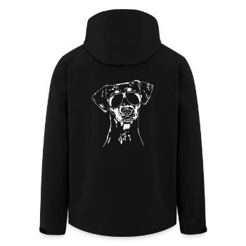 GERMAN PINSCHER cool sunglasses dog Wilsigns - Men’s Recycled Softshell Jacket by Stanley/Stella - black - Back - AI Model Male 185 light (185cm)