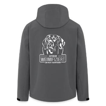 WEIMIFIZIERT Weimaraner Hunde Spruch Wilsigns - Recycelte Männer Softshell-Jacke von Stanley/Stella - Schwarz - Hinten - AI Model Male 185 light (185cm)