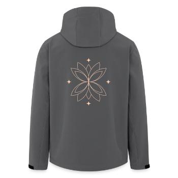 Lotus - Men’s Recycled Softshell Jacket by Stanley/Stella - black - Back - AI Model Male 185 light (185cm)