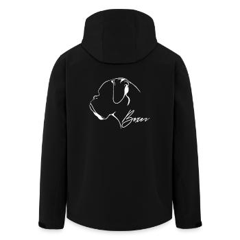 Allemand BOXER Profil Chiens WILSIGNS Chien IGP - Veste softshell homme en polyester recyclé Stanley/Stella - noir - Dos - AI Model Male 185 light (185cm)