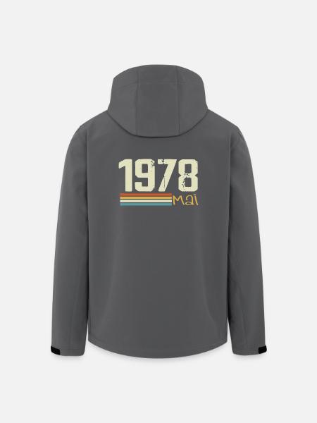 Mai 1978 - Veste softshell homme en polyester recyclé Stanley/Stella - noir