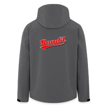 bandit voleur crime autocollant criminel hooligan gang - Veste softshell homme en polyester recyclé Stanley/Stella - charbon - Dos - AI Model Male 185 light (185cm)