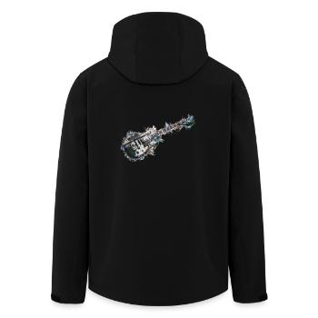 Limited Edition - Guitare - Veste softshell homme en polyester recyclé Stanley/Stella - noir - Dos - AI Model Male 185 light (185cm)