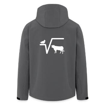 Ente Wurzel aus Kuh N-te Q Mathematik Mathe Lehrer - Recycelte Männer Softshell-Jacke von Stanley/Stella - Schwarz - Hinten - AI Model Male 185 light (185cm)