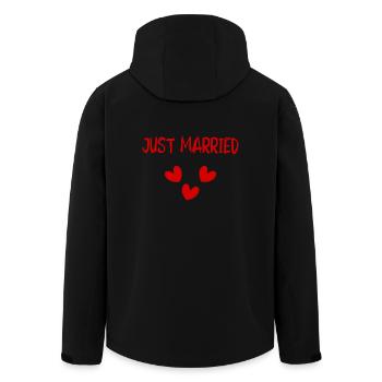 JUST MARRIED. VIVE LES MARIES. EVJF - Veste softshell homme en polyester recyclé Stanley/Stella - noir - Dos - AI Model Male 185 light (185cm)