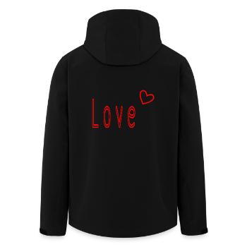 COUPLE. JUST MARRIED. Bachelorette party. VALENTINE'S DAY. LOVE. - Men’s Recycled Softshell Jacket by Stanley/Stella - black - Back - AI Model Male 185 light (185cm)
