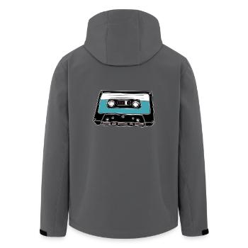 Retro Kassette - Recycelte Männer Softshell-Jacke von Stanley/Stella - Anthrazit - Hinten - AI Model Male 185 light (185cm)