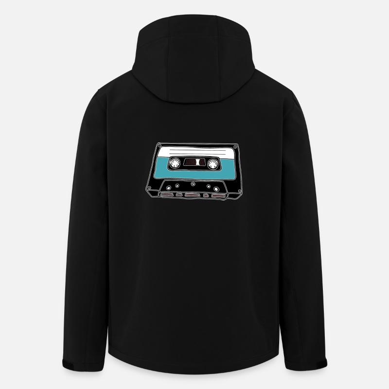 Cassette rétro - Veste softshell homme en polyester recyclé Stanley/Stella - noir