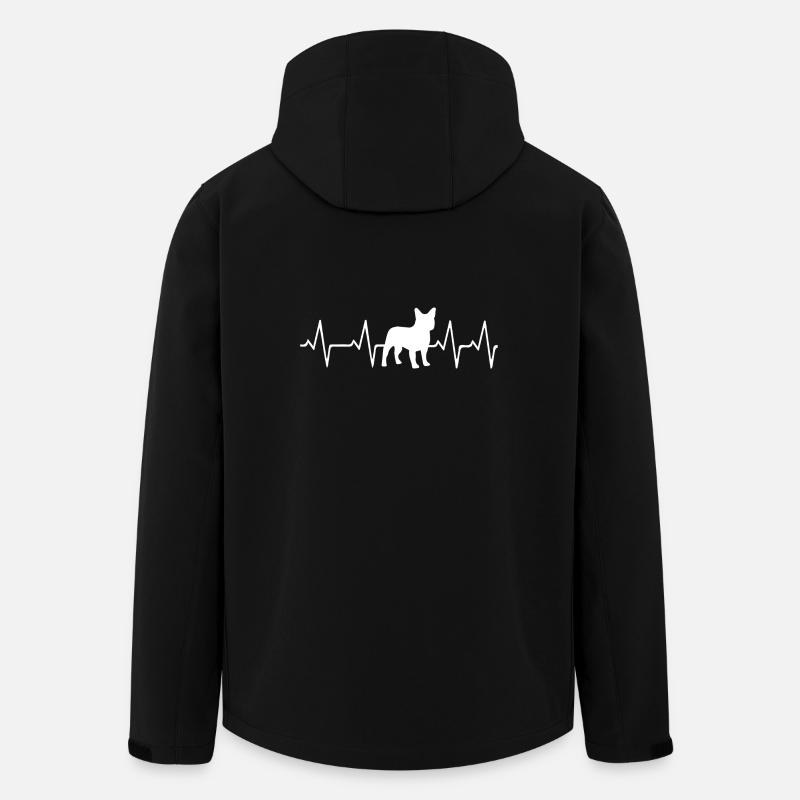 shirt bouledogue français J'aime les chiens - Veste softshell homme en polyester recyclé Stanley/Stella - noir