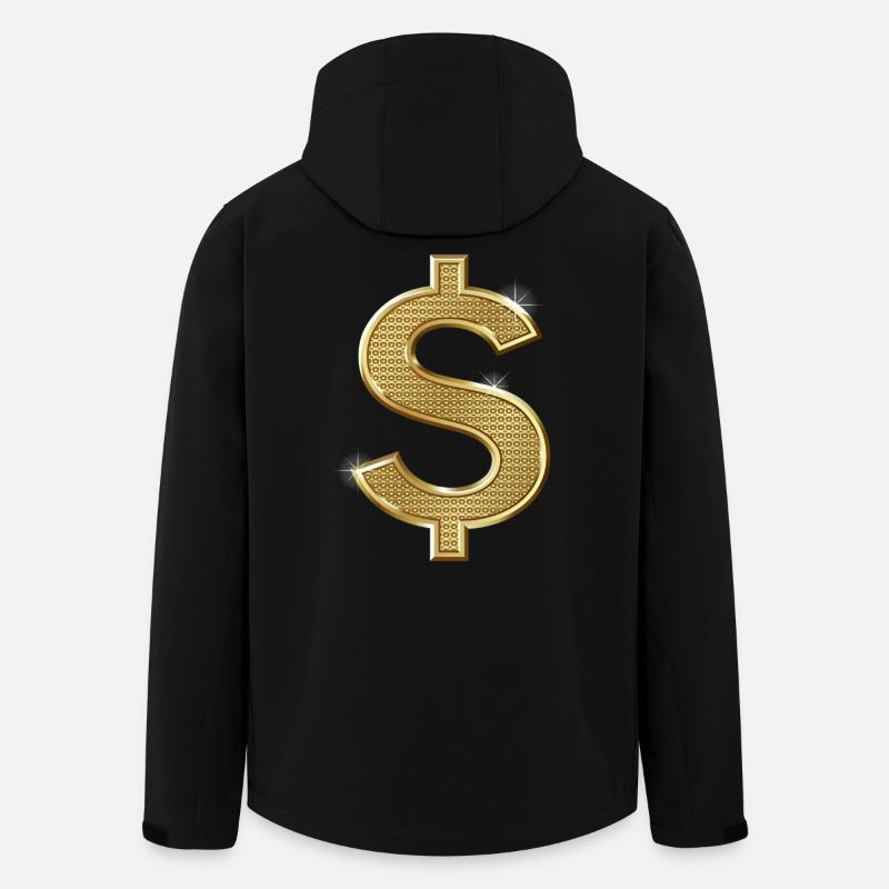 signe dollar - Veste softshell homme en polyester recyclé Stanley/Stella - noir