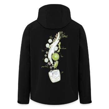 Gin and Tonic - Recycelte Männer Softshell-Jacke von Stanley/Stella - Schwarz - Hinten - AI Model Male 185 light (185cm)