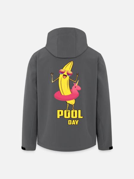 Banane Cool Pool - Veste softshell homme en polyester recyclé Stanley/Stella - noir