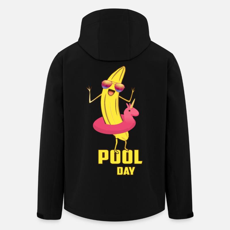 Cool Pool Banana - Men’s Recycled Softshell Jacket by Stanley/Stella - black