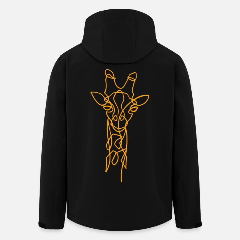 Sketch of the giraffe - Men’s Recycled Softshell Jacket by Stanley/Stella - black