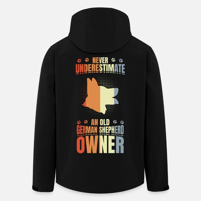 Schäferhund Opa - Recycelte Männer Softshell-Jacke von Stanley/Stella - Schwarz