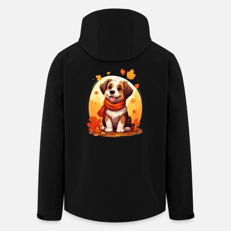 Hund im Herbst - Recycelte Männer Softshell-Jacke von Stanley/Stella - Schwarz