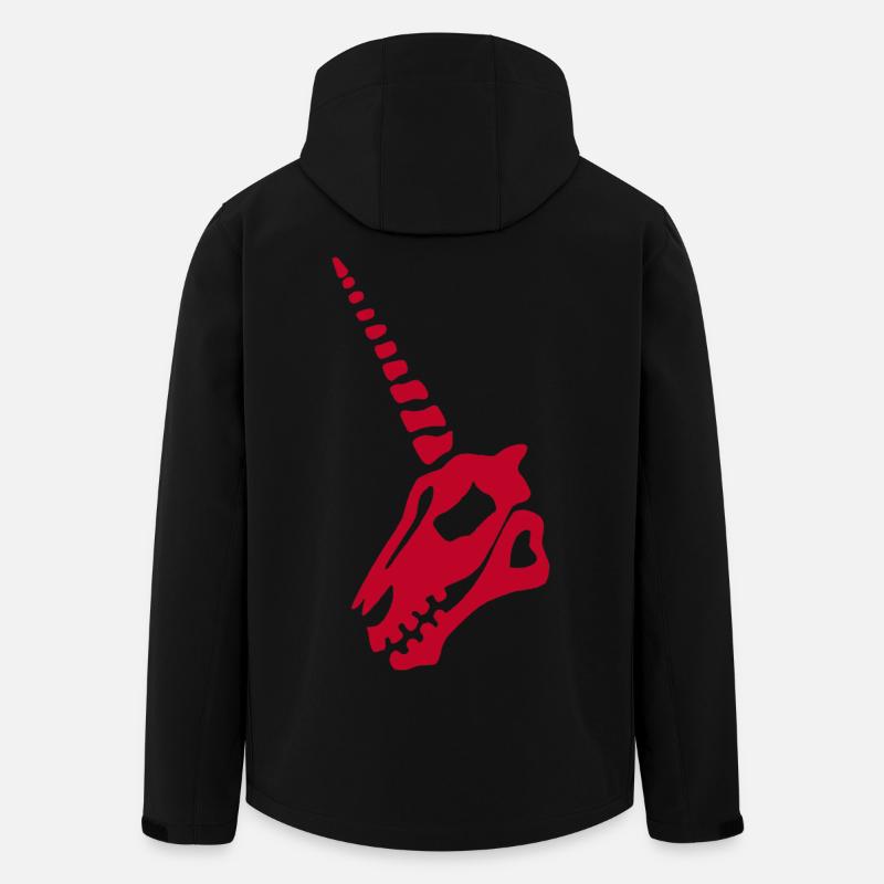 Roter Einhorn-Schädel - Recycelte Männer Softshell-Jacke von Stanley/Stella - Schwarz