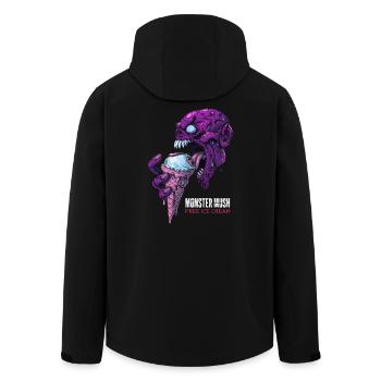 Monster Mush - Free icecream (Tshirt) - Men’s Recycled Softshell Jacket by Stanley/Stella - black - Back - AI Model Male 185 light (185cm)