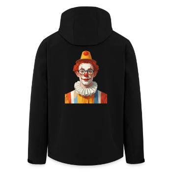 Ein Clown zu Karneval / Fasching - Recycelte Männer Softshell-Jacke von Stanley/Stella - Schwarz - Hinten - AI Model Male 185 light (185cm)