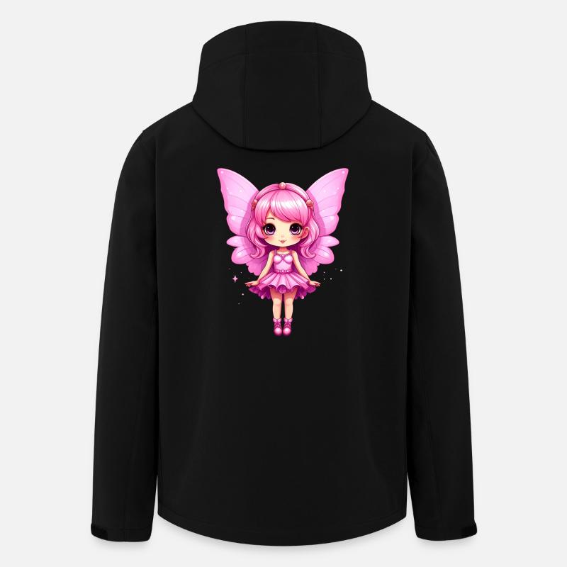 Mignonne Fée Rose - Veste softshell homme en polyester recyclé Stanley/Stella - noir