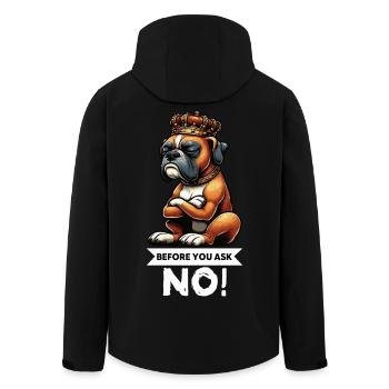 Avant de demander à Boxer Propriétaire de boxer Boxer Amateurs de boxeurs - Veste softshell homme en polyester recyclé Stanley/Stella - noir - Dos - AI Model Male 185 light (185cm)
