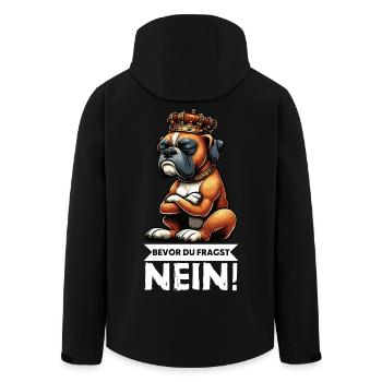 Avant que vous ne demandiez, sans boxer Boxer Boxer Boxer Boxer Dog - Veste softshell homme en polyester recyclé Stanley/Stella - noir - Dos - AI Model Male 185 light (185cm)