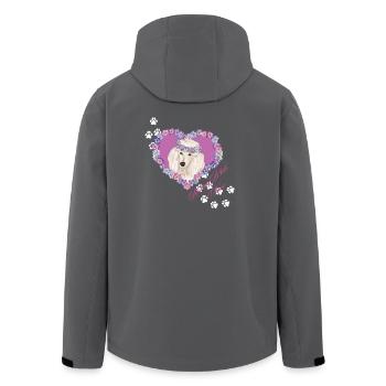 Resting B!tch Face Pudel - Recycelte Männer Softshell-Jacke von Stanley/Stella - Anthrazit - Hinten - AI Model Male 185 light (185cm)