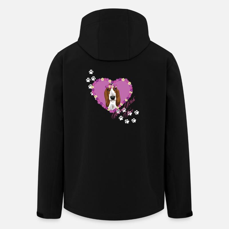 Resting B!tch Face Basset Hound - Recycelte Männer Softshell-Jacke von Stanley/Stella - Schwarz
